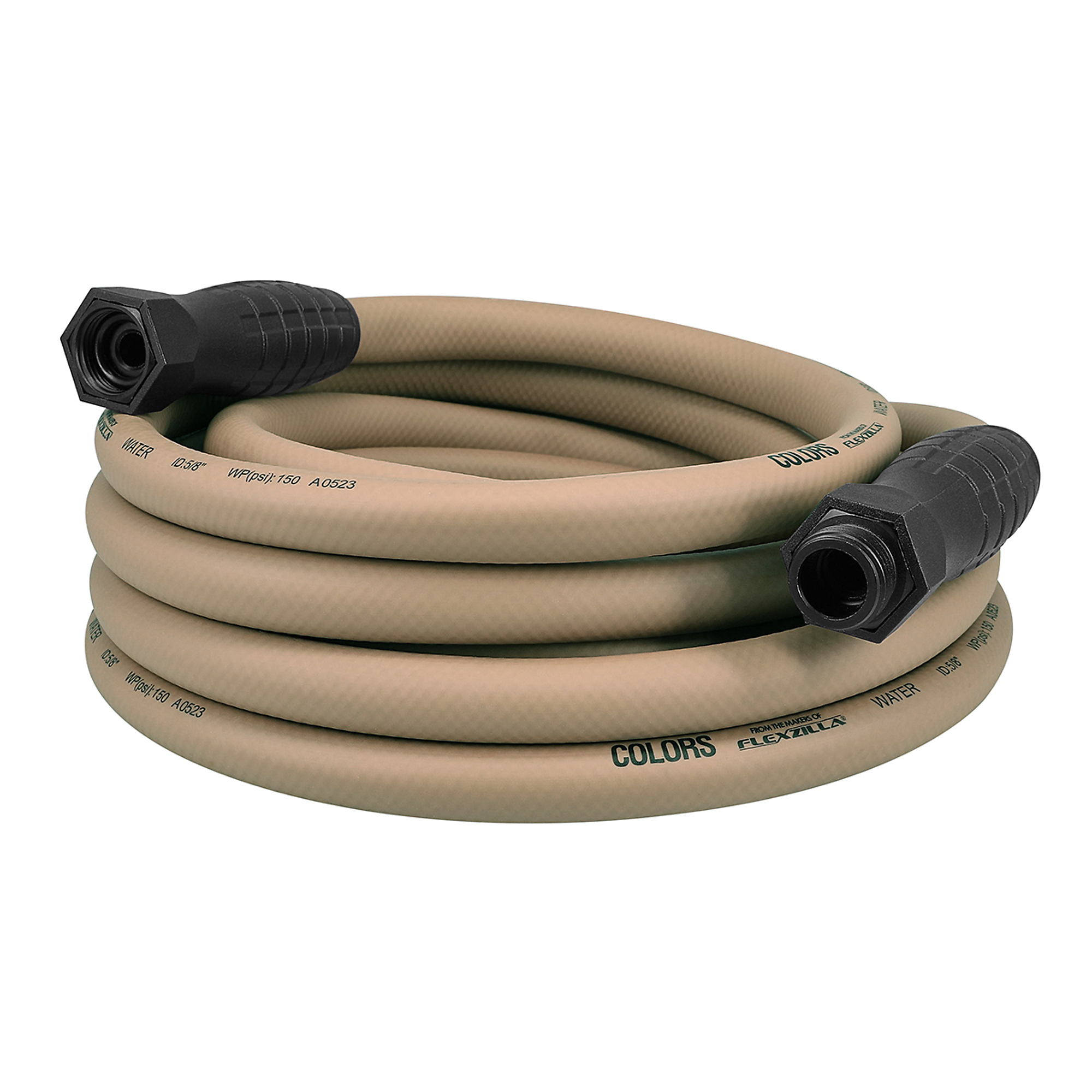 Legacy Flexzilla Colors Garden Hose, 5/8in. x 25ft., 150 PSI Max, SwivelGrip, Brown Mulch, Model# HFZC525BRS-E
